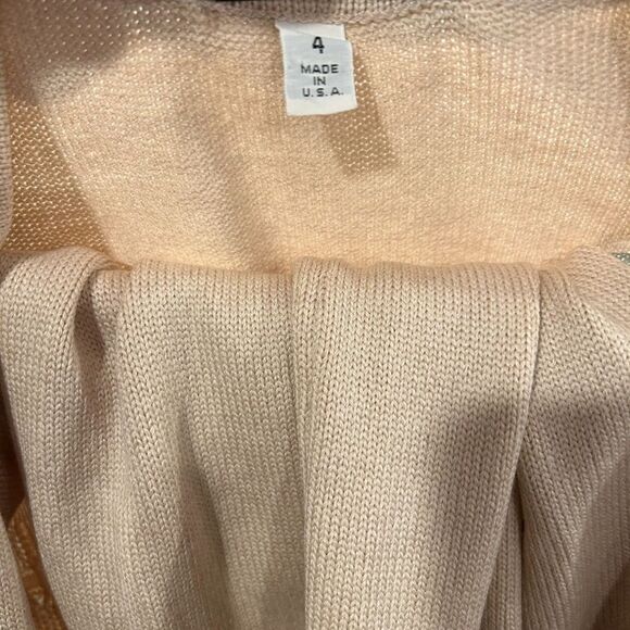 Elegant St. John Beige Women's Skirt & Sweater Set - Picture 5 of 6